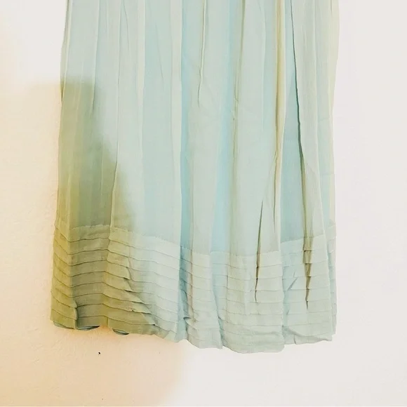 NWT J. Crew Juliet 100% Silk Chiffon Strapless MIDI Dress Size 10 Green/Blue - Picture 7 of 12